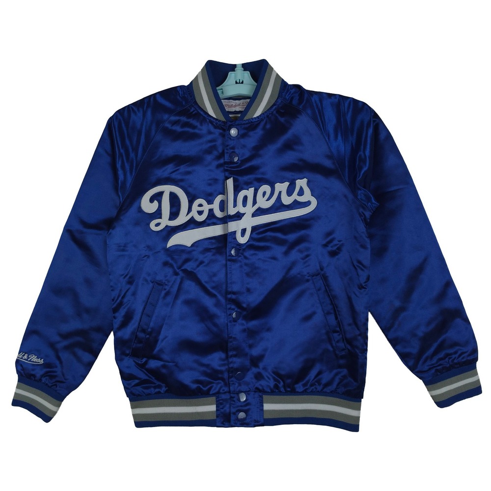 LA Dodgers Mitchell & Ness MLB Youth Small Size 8 Satin Varsity Jacket Blue New